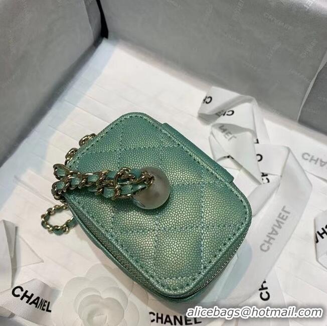 Unique Discount Chanel small vanity with chain AP2118 Green