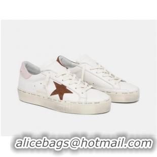 New Design Golden Goose GGDB Hi Star sneakers with brown and pink suede details GB0378