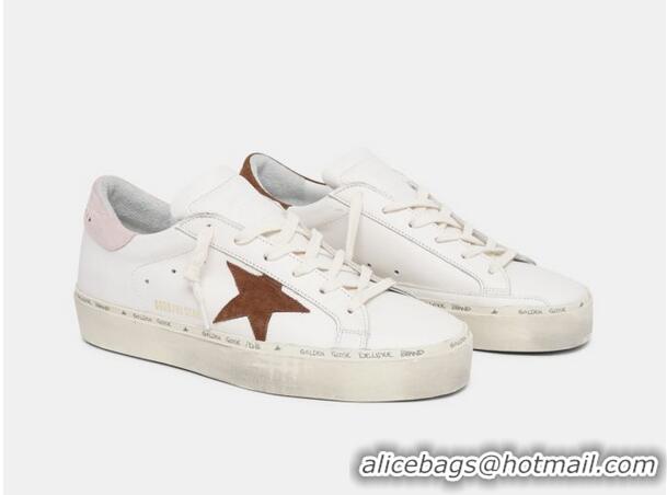 New Design Golden Goose GGDB Hi Star sneakers with brown and pink suede details GB0378