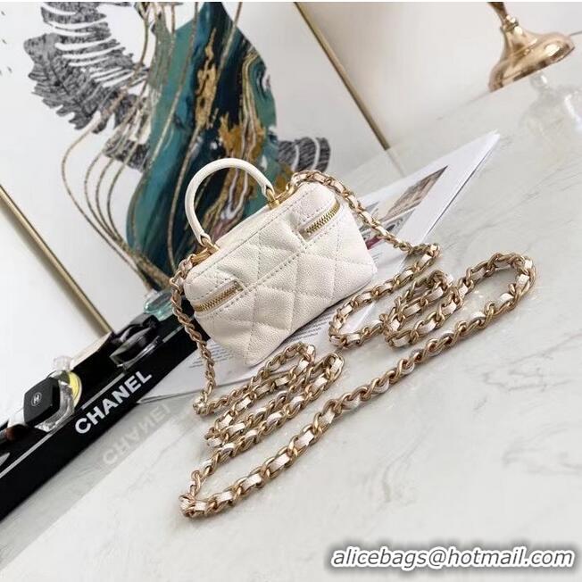 Top Quality Chanel small vanity with chain AP2194 White