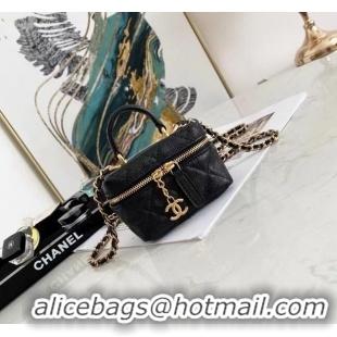 Shop Cheap Chanel small vanity with chain AP2194 black