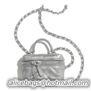 Most Popular Chanel small vanity with chain AP2194 Silver