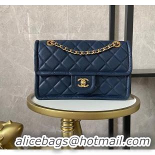 Famous Brand Chanel Flap Bag Grained Calfskin AS2357 Royal Blue