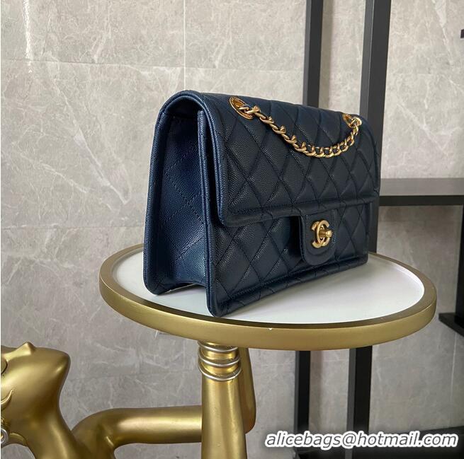 Famous Brand Chanel Flap Bag Grained Calfskin AS2357 Royal Blue