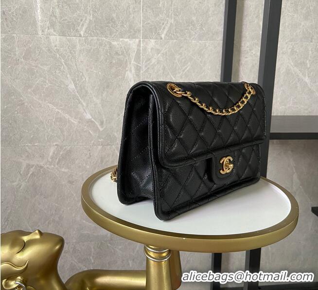 Good Product Chanel flap bag Grained Calfskin AS2357 Black