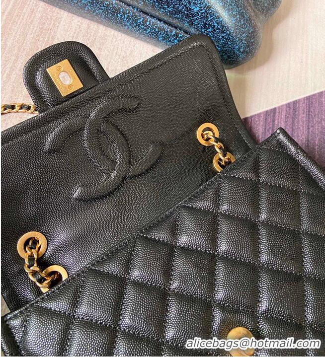 Good Product Chanel flap bag Grained Calfskin AS2357 Black