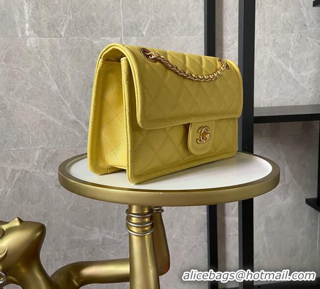 Top Grade Chanel flap bag Grained Calfskin AS2357 Yellow