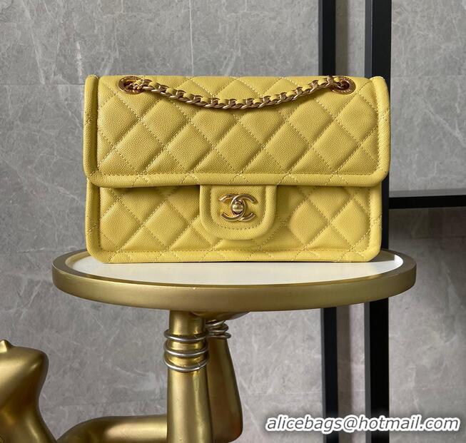 Top Grade Chanel flap bag Grained Calfskin AS2357 Yellow