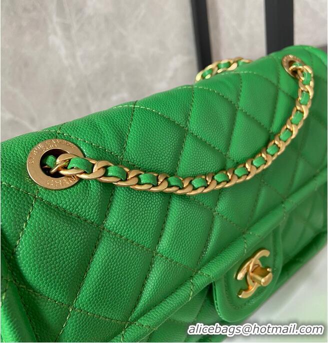 Cheapest Chanel flap bag Grained Calfskin AS2357 Green