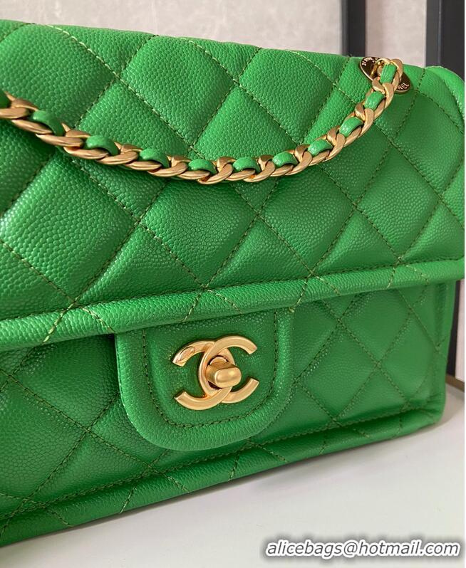 Cheapest Chanel flap bag Grained Calfskin AS2357 Green