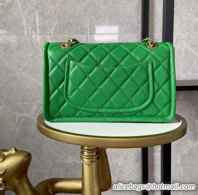 Cheapest Chanel flap bag Grained Calfskin AS2357 Green