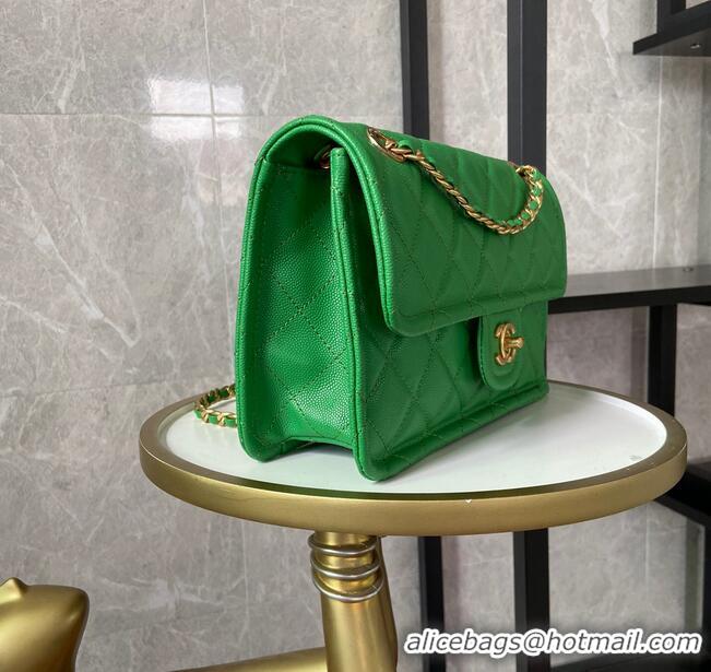 Cheapest Chanel flap bag Grained Calfskin AS2357 Green