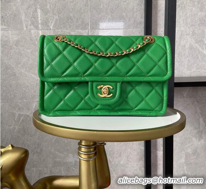 Cheapest Chanel flap bag Grained Calfskin AS2357 Green