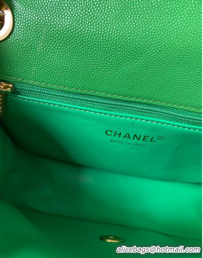 Cheapest Chanel flap bag Grained Calfskin AS2357 Green