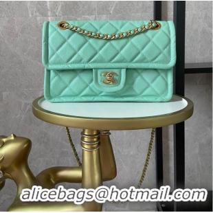 Luxury Classic Chanel flap bag Grained Calfskin AS2357 light green