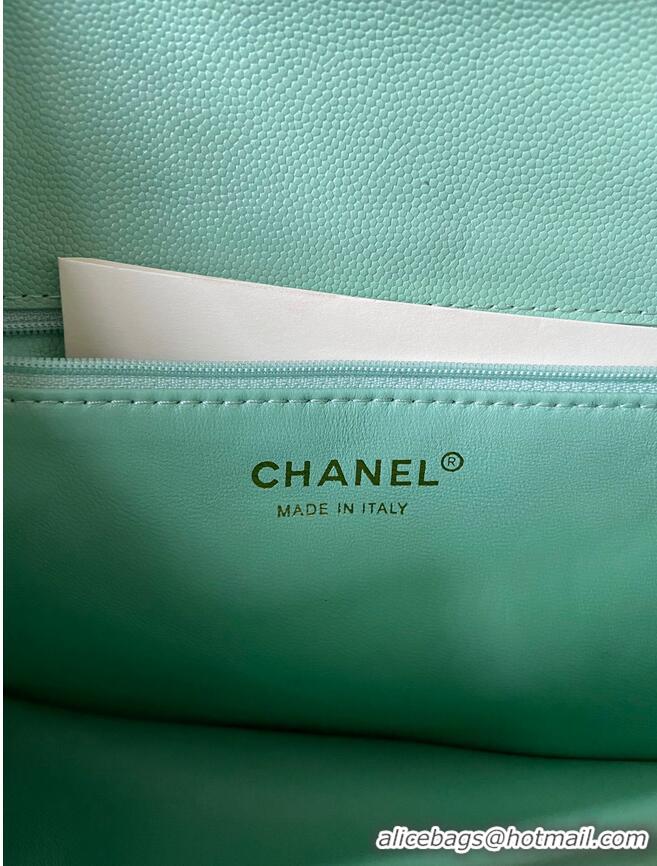 Luxury Classic Chanel flap bag Grained Calfskin AS2357 light green