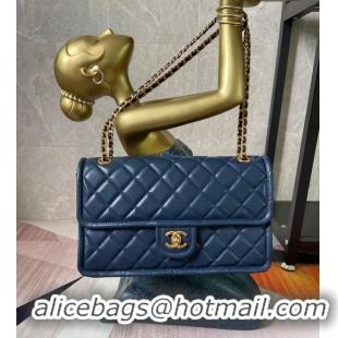 Buy Discount Chanel flap bag Grained Calfskin AS2358 Royal Blue