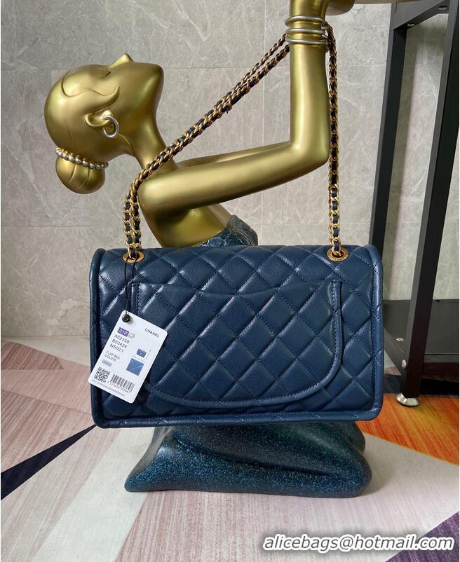 Buy Discount Chanel flap bag Grained Calfskin AS2358 Royal Blue