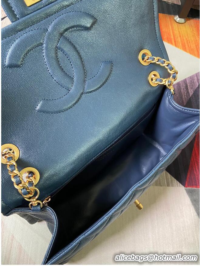 Buy Discount Chanel flap bag Grained Calfskin AS2358 Royal Blue