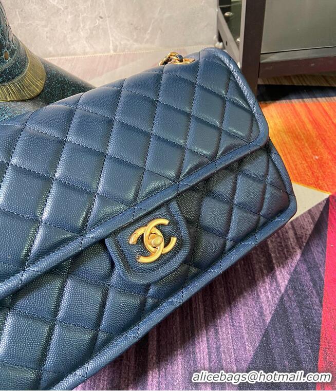 Buy Discount Chanel flap bag Grained Calfskin AS2358 Royal Blue