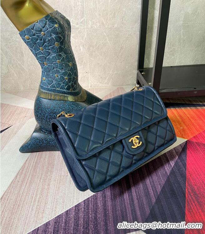 Buy Discount Chanel flap bag Grained Calfskin AS2358 Royal Blue