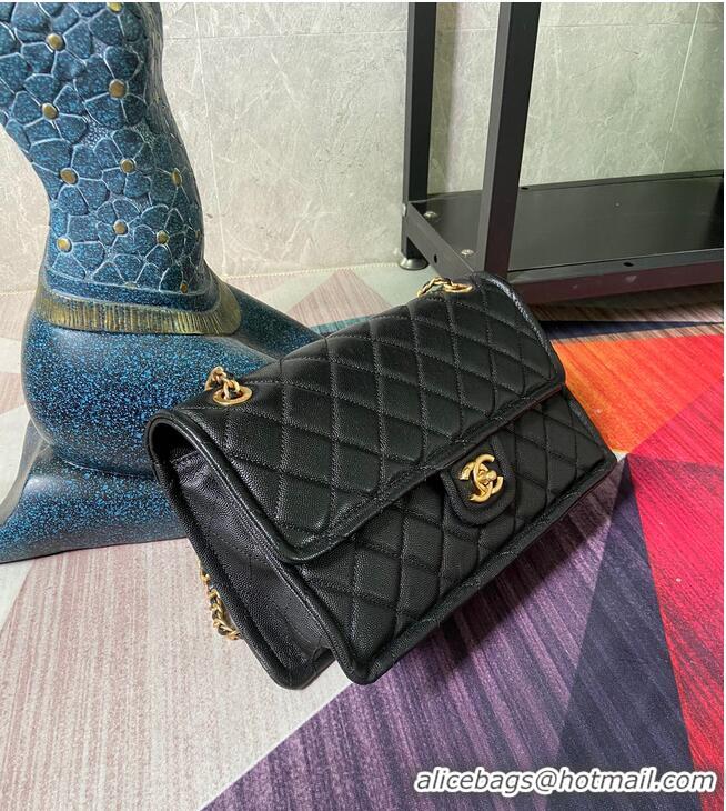 Spot Bulk Chanel flap bag Grained Calfskin AS2358 Black