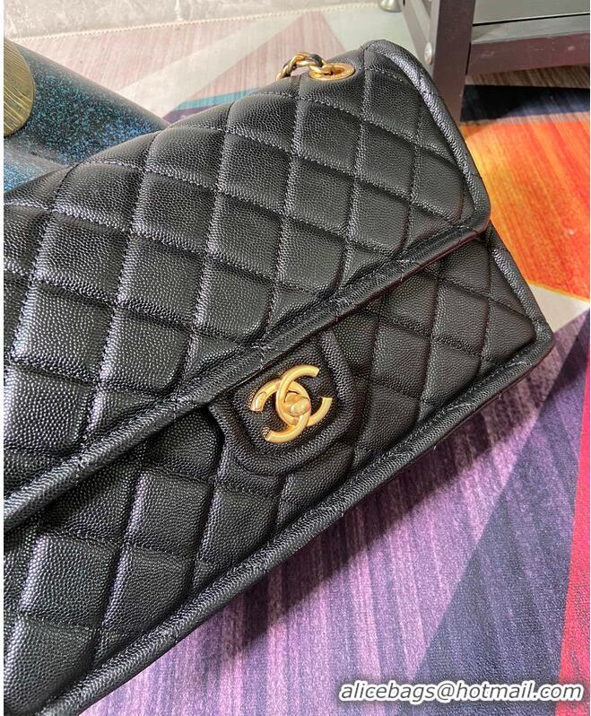 Spot Bulk Chanel flap bag Grained Calfskin AS2358 Black