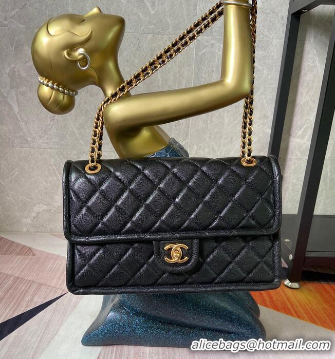 Spot Bulk Chanel flap bag Grained Calfskin AS2358 Black