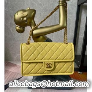 Good Quality Chanel flap bag Grained Calfskin AS2358 Yellow