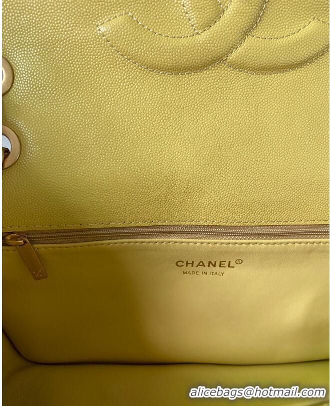 Good Quality Chanel flap bag Grained Calfskin AS2358 Yellow