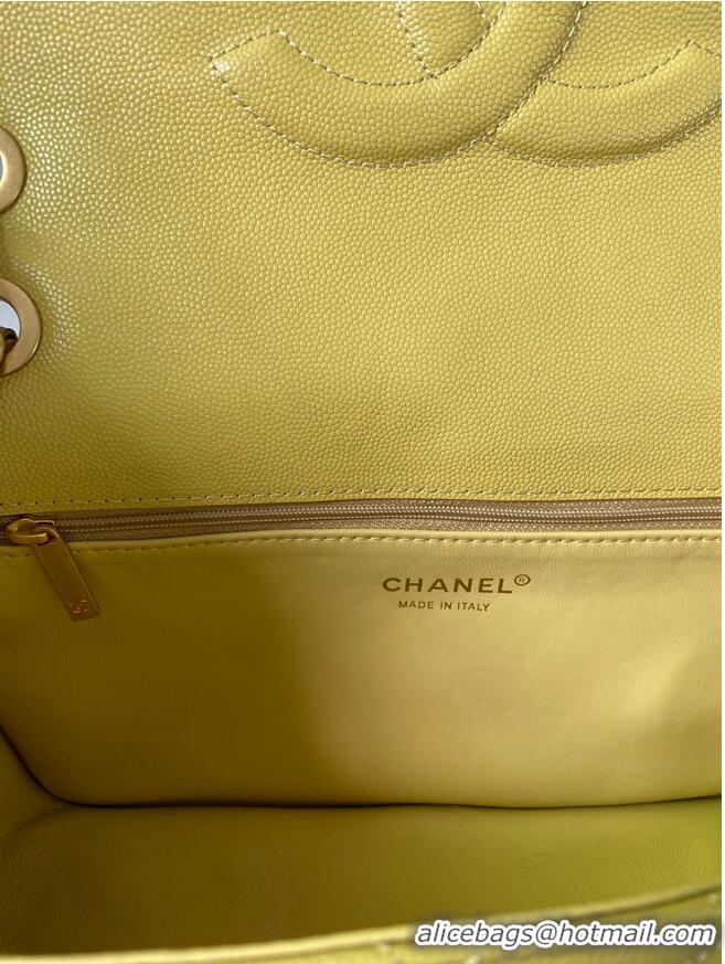 Good Quality Chanel flap bag Grained Calfskin AS2358 Yellow