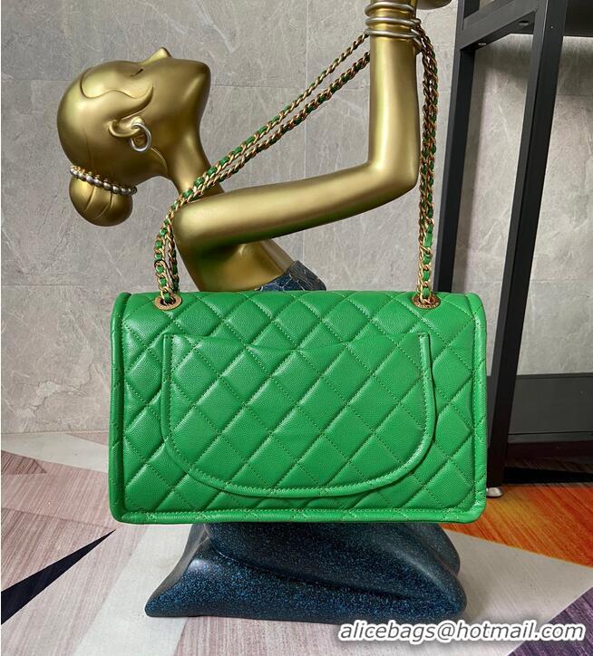 Buy Inexpensive Chanel flap bag Grained Calfskin AS2358 Green