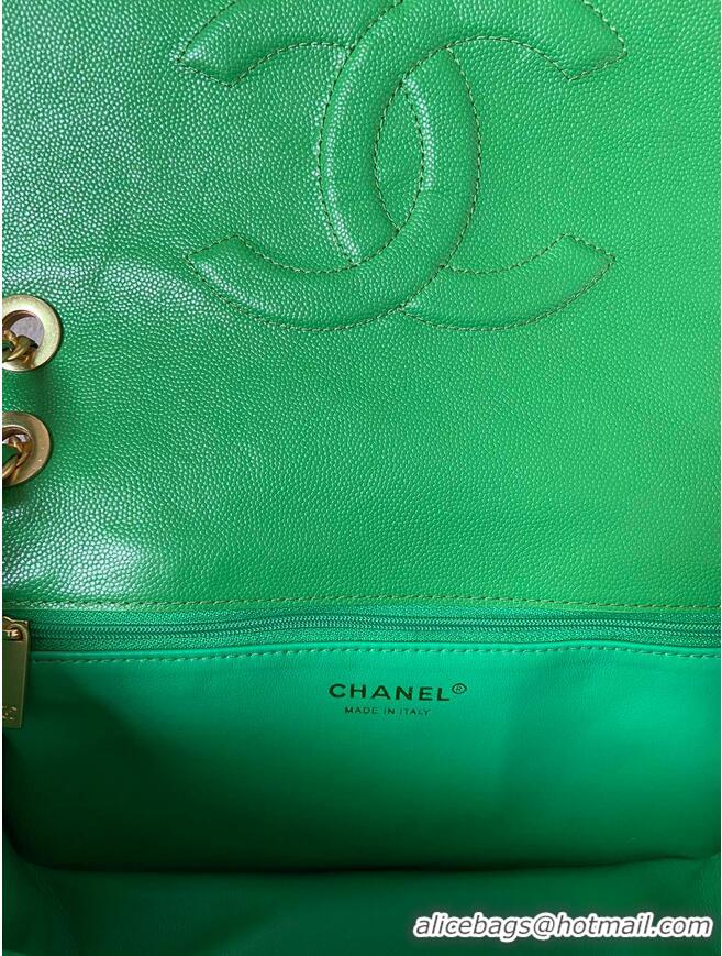 Buy Inexpensive Chanel flap bag Grained Calfskin AS2358 Green