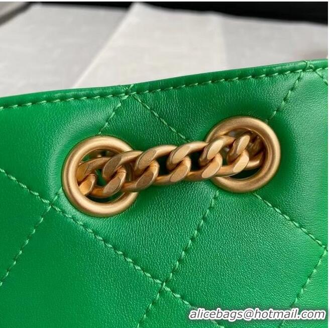 Well Crafted Chanel Lambskin bucket bag AS2381 green