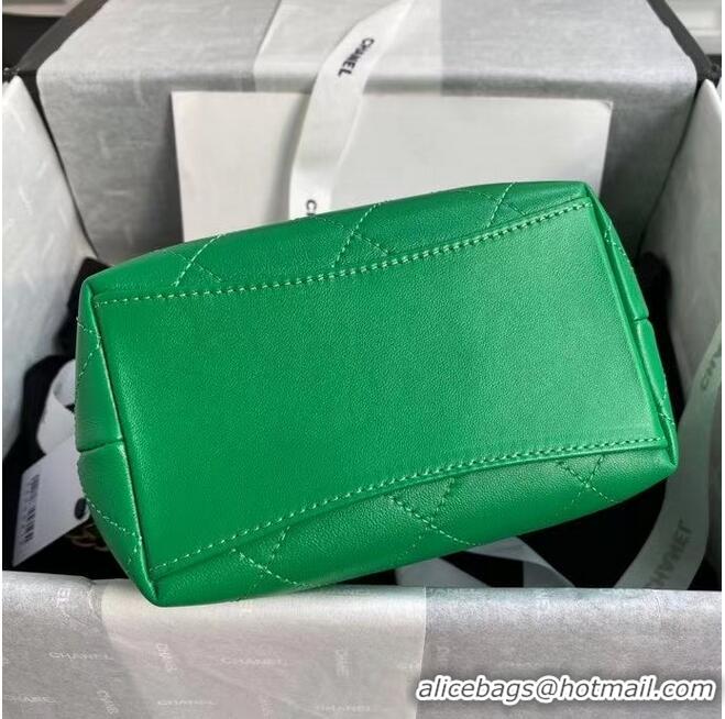 Well Crafted Chanel Lambskin bucket bag AS2381 green