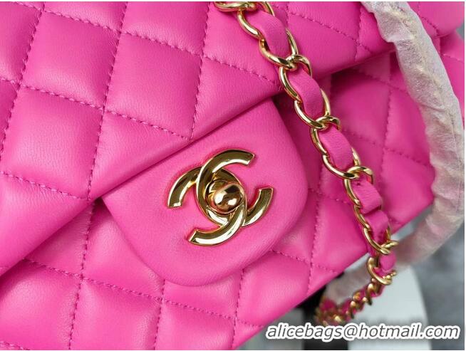 New Classic Chanel Flap Shoulder Bag Original Sheepskin leather A1112 Rose