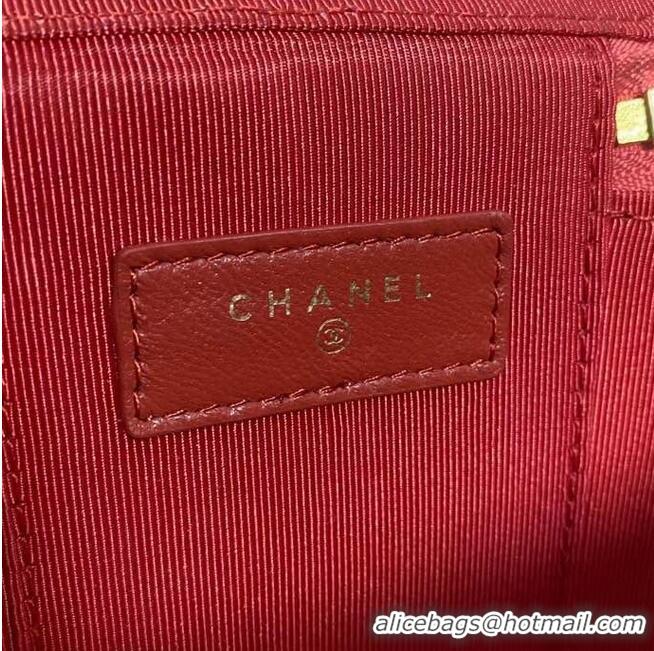 Fashion Discount Chanel Weave Shoulder Bag AP1998 red