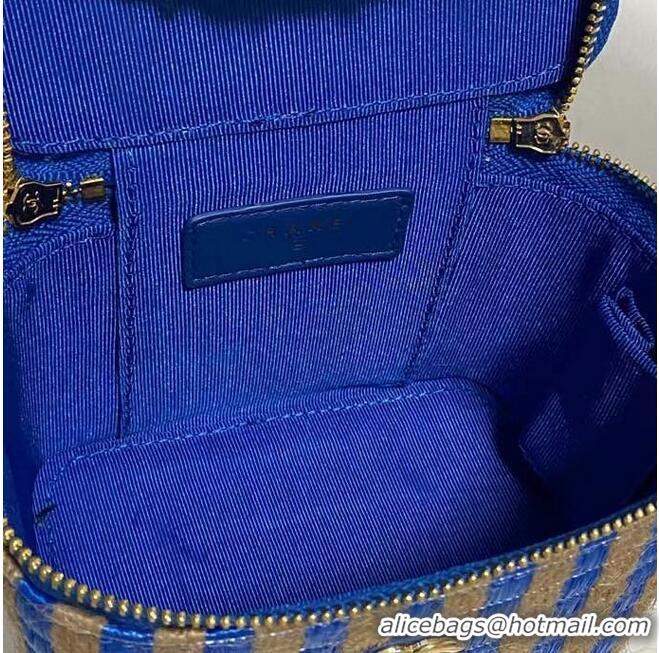 Well Crafted Chanel Weave Shoulder Bag AP1998 blue