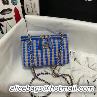 Grade Quality Chanel Weave Shoulder Bag AP1999 Blue