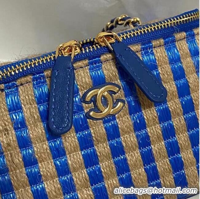 Grade Quality Chanel Weave Shoulder Bag AP1999 Blue