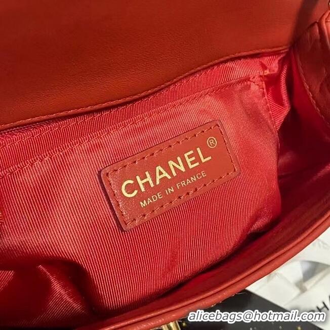 Shop Cheap Chanel Flap Shoulder Bag Weave AS2418 red