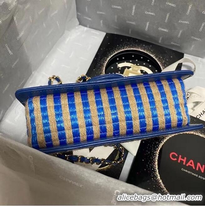 Unique Grade Chanel Flap Shoulder Bag Weave AS2418 blue