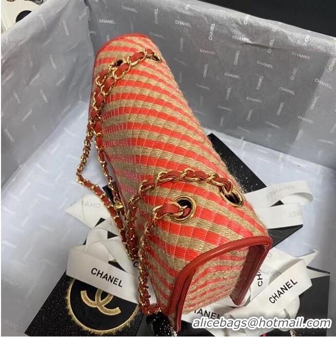 Promotional Chanel Flap Shoulder Bag Weave AS2419 red