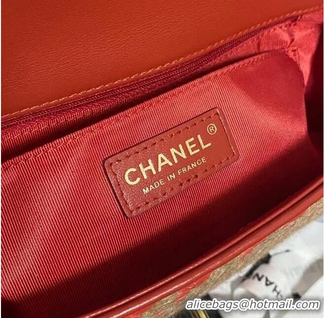 Promotional Chanel Flap Shoulder Bag Weave AS2419 red