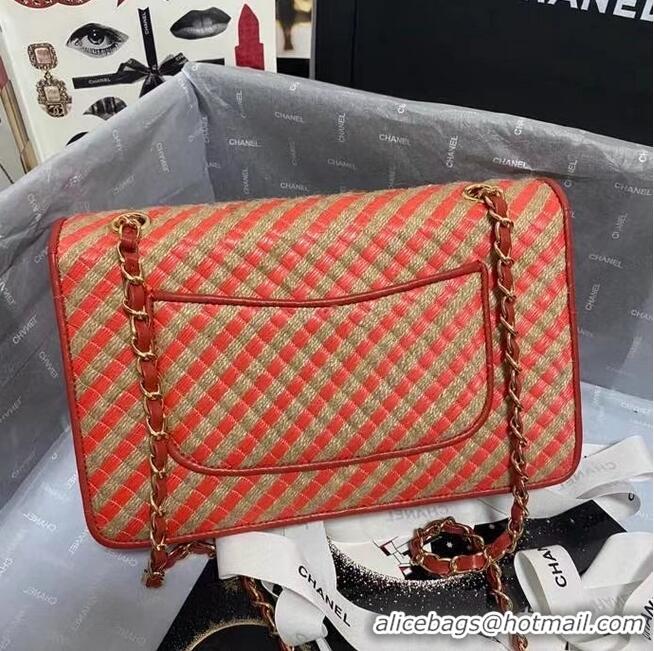 Promotional Chanel Flap Shoulder Bag Weave AS2419 red