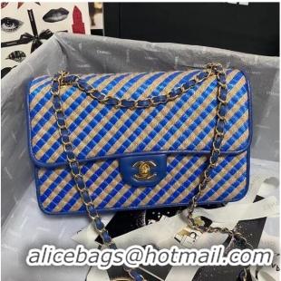 Popular Style Chanel Flap Shoulder Bag Weave AS2419 blue