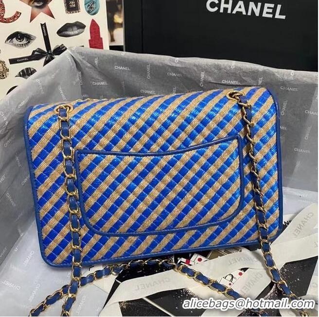 Popular Style Chanel Flap Shoulder Bag Weave AS2419 blue