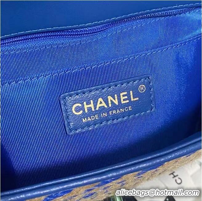 Popular Style Chanel Flap Shoulder Bag Weave AS2419 blue