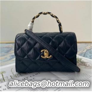 Popular Style Chanel mini flap bag with top handle AS2477 Royal Blue