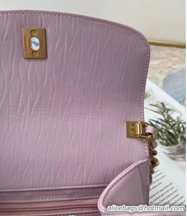 Super Quality Chanel mini flap bag with top handle AS2477 purple